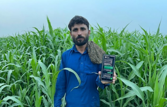 Farmer in field